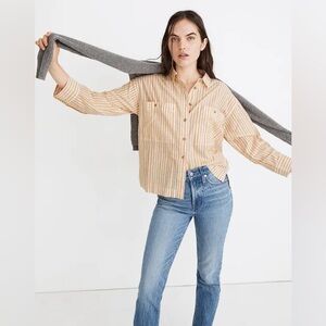 Madewell Striped Boxy Workwear Shirt